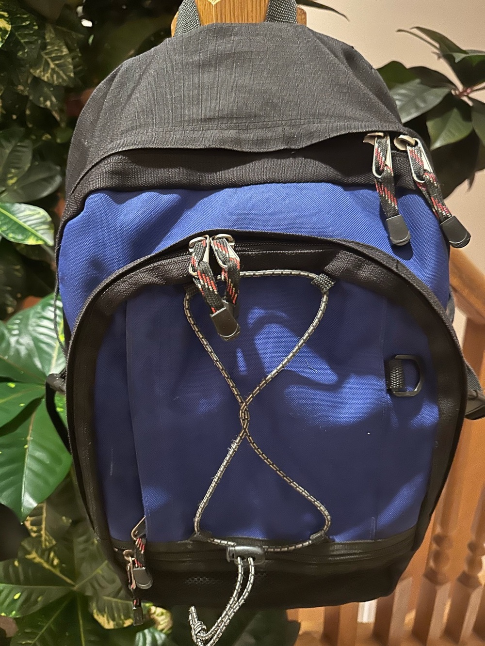 GH Bass &Co Blue and Black Daypack Backpack